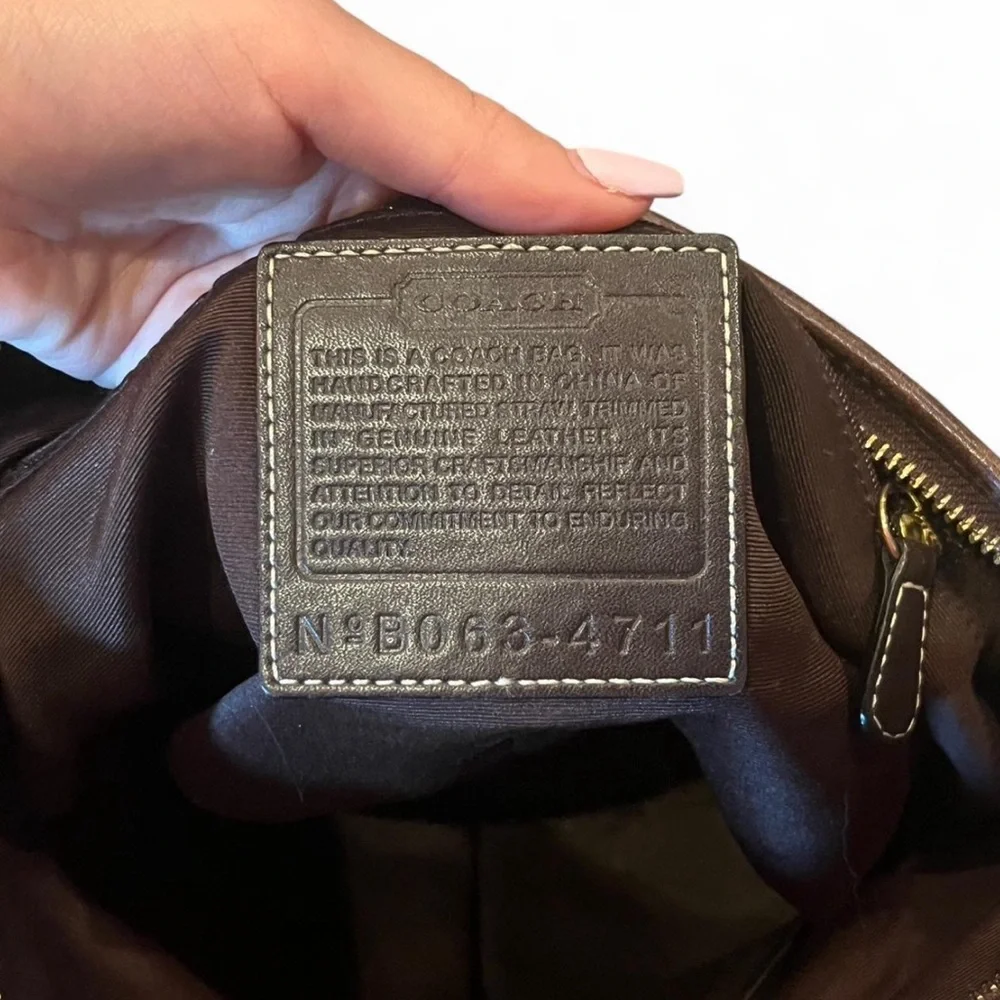 Y2K Coach Canvas Hobo Shoulder Bag